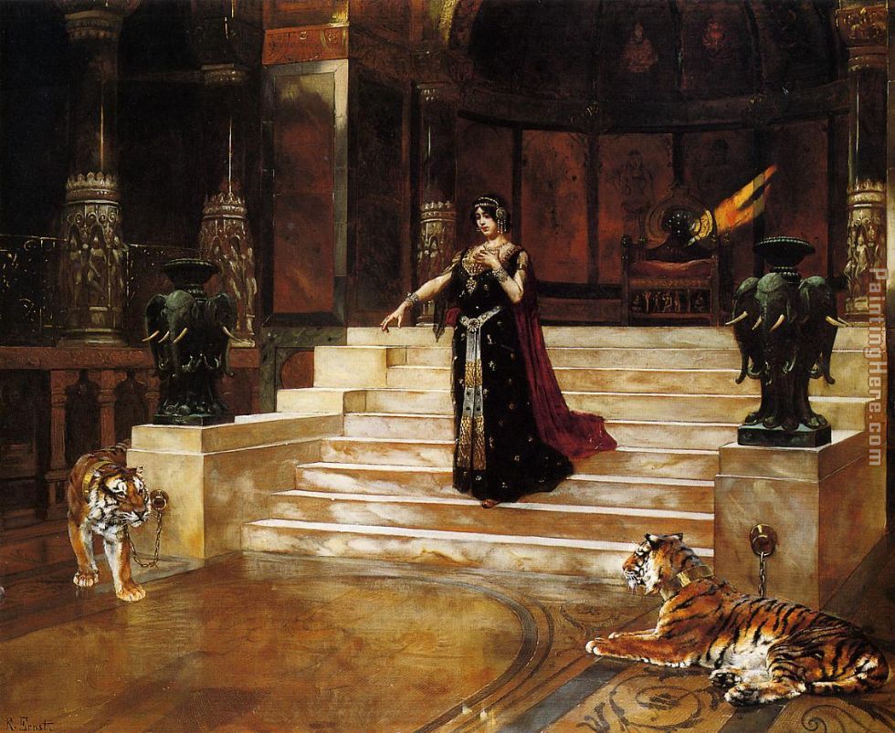 Salome and the Tigers painting - Rudolf Ernst Salome and the Tigers art painting